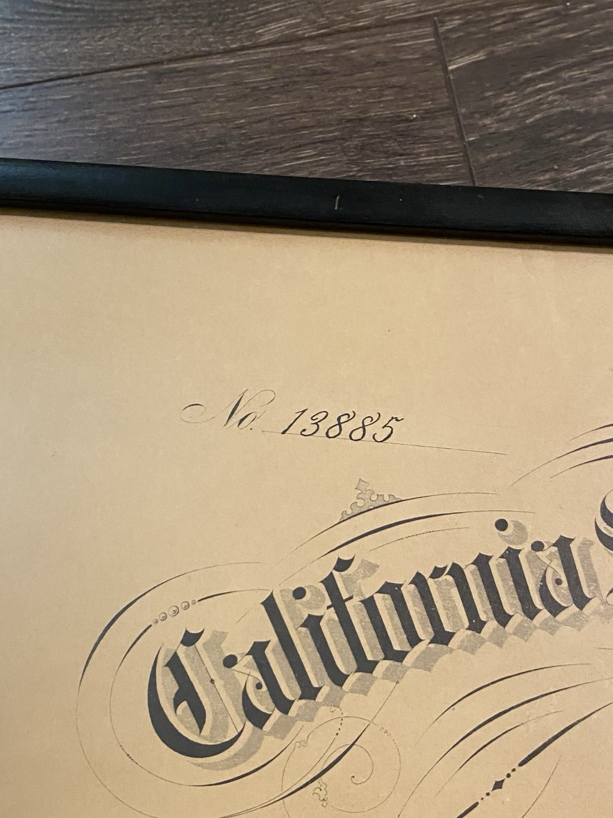 1933 CALIFORNIA STATE BOARD OF PHARMACY LICENTIATE IN PHARMACY WOOD GLASS FRAME