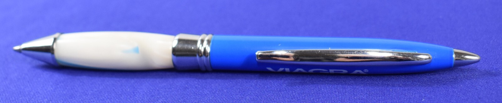 Blue Marbled Viagra Drug Rep Pharmaceutical Promo Advertising Metal Pen #4913