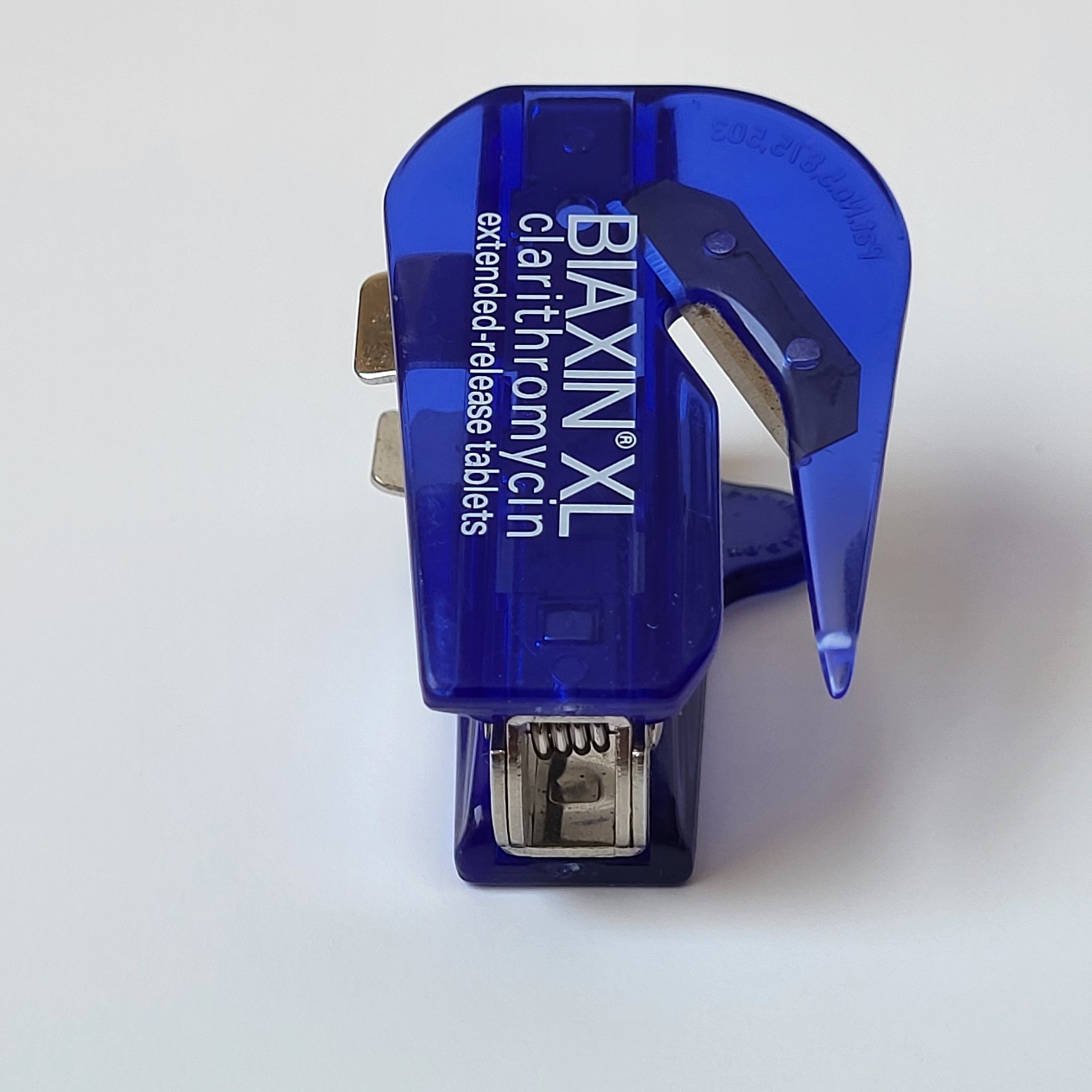 BIAXIN XL Pharmaceutical Drug Rep Blue Stapler Remover Letter Opener Collectible