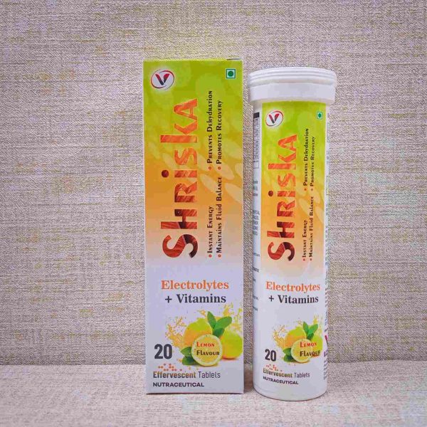 Shriska Electrolytes + Vitamins Effervescent Tablet Lemon
