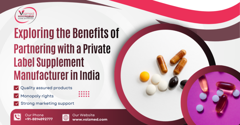 Exploring the Benefits of Partnering with a Private Label Supplement Manufacturer in India || Voizmed Pharma – Call us @+91-8814892777